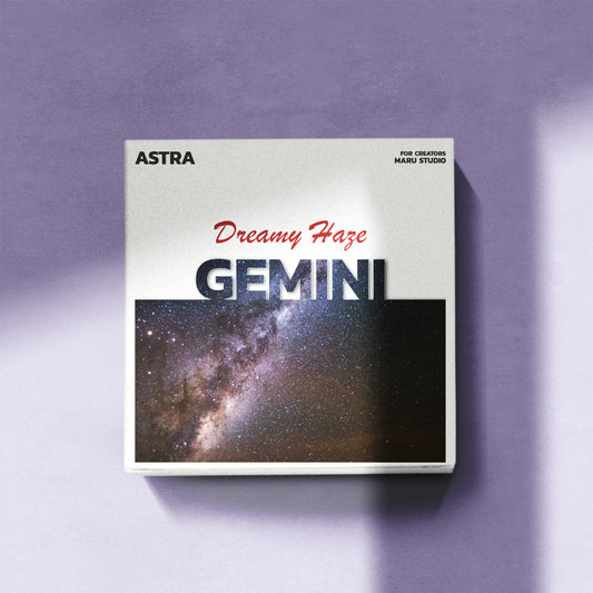 ASTRA GEMINI Dreamy Haze LUT package in soft hazy lavender-gray