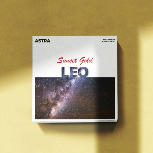 ASTRA LEO Sunset Gold LUT package in warm gold