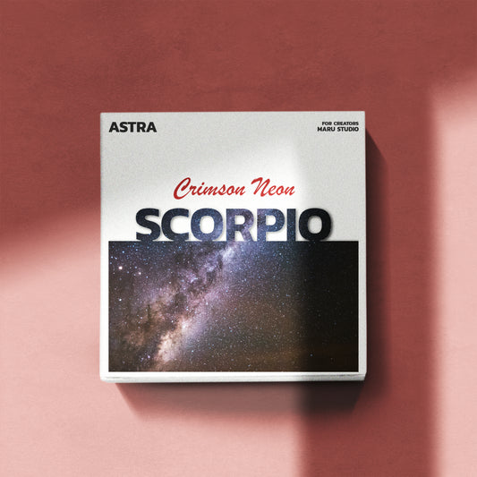 ASTRA SCORPIO Crimson Neon LUT package in glossy crimson